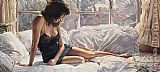 Steve Hanks Black Lace Nightgown painting
